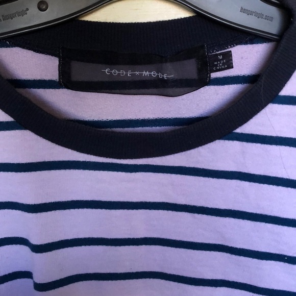 Code x mode purple stripe crop top - Picture 2 of 3